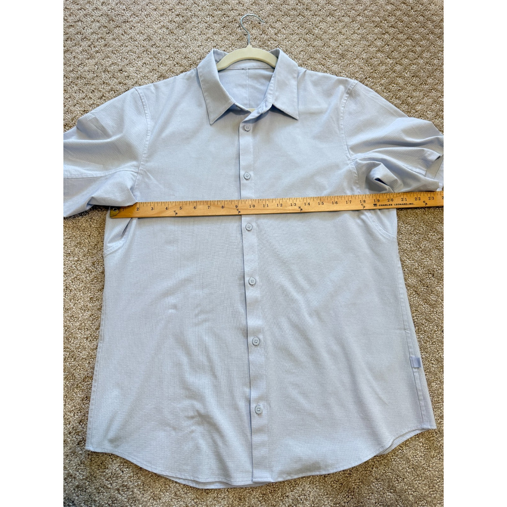 Lululemon Airing Easy Short Sleeve Shirt Vapor Light Blue Men's Medium - Picture 8 of 11